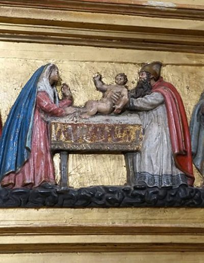Retablo Mayor. Presentación en el templo