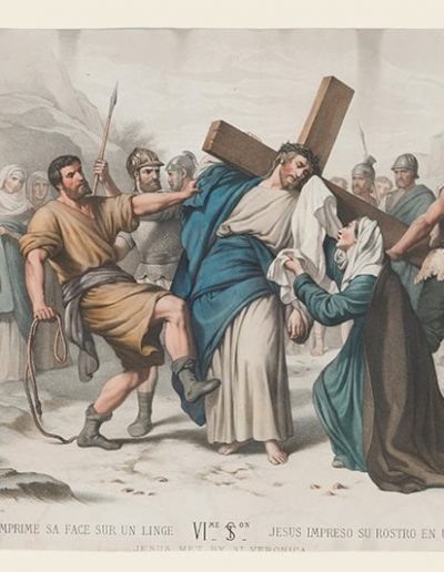 Vía Crucis. Jesús impreso su rostro en un paño