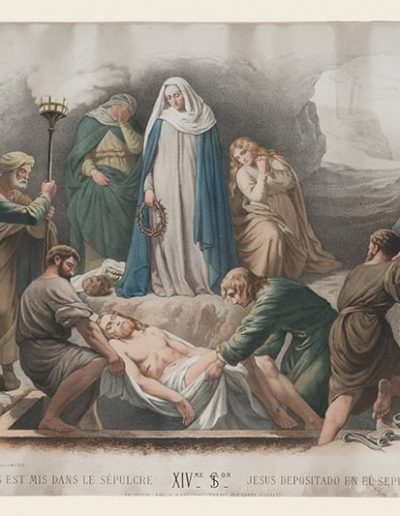 Vía Crucis. Jesús depositado en el sepulcro