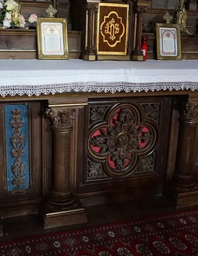 Retablo del Sagrado Corazón. Mesa de Altar