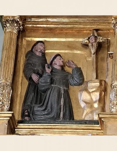 Retablo Mayor. San Francisco recibiendo los Estigmas