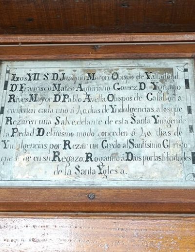 Documento de concesión de indulgencias
