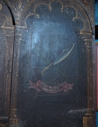 Retablo de San Martín y San Antolín. Inscripción