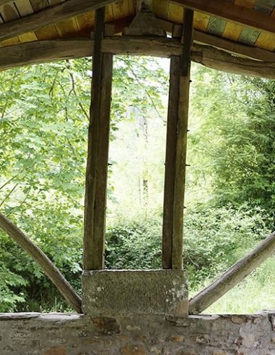 Estructura de madera para la campana