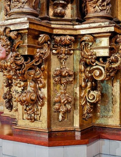Retablo mayor. Soportes
