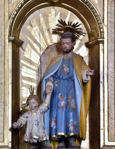 Retablo del Cristo. San José con el niño