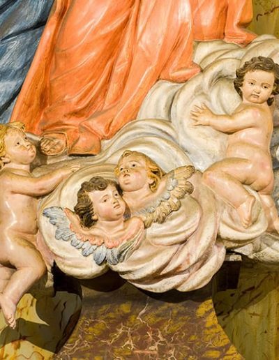 Retablo mayor. Nuestra Señora de la Asunción. Ángeles