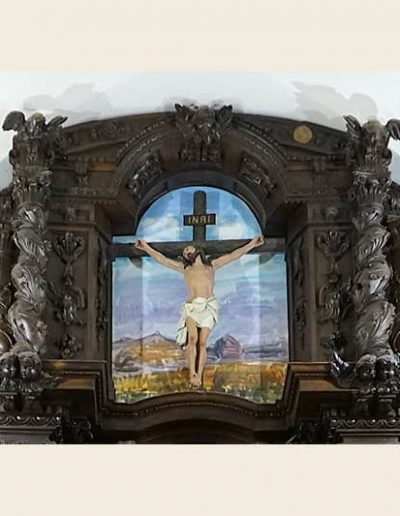 Retablo mayor. Ático