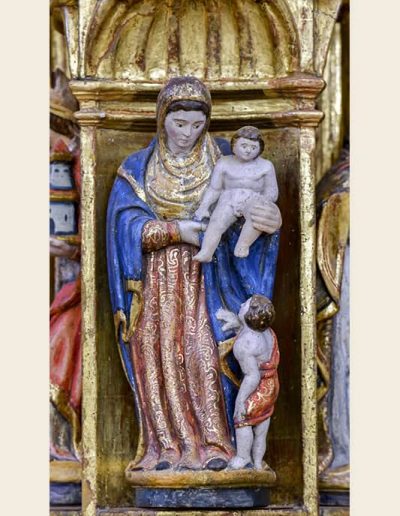 Retablo mayor. Virgen con el Niño y San Juan Bautista niño