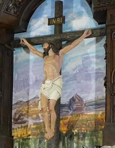 Retablo mayor. Cristo crucificado