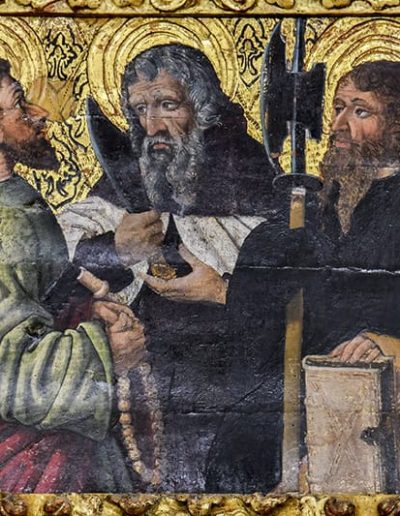 Retablo mayor. San Simón, San Bartolomé y San Mateo