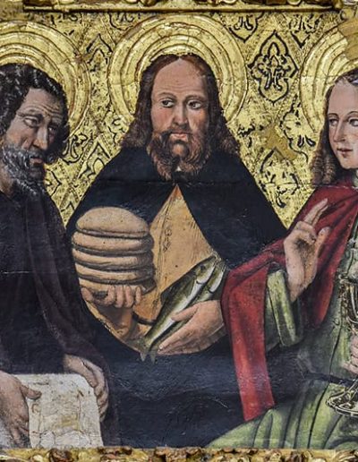 Retablo mayor. Santiago el Menor, San Felipe y San Juan Evangelista